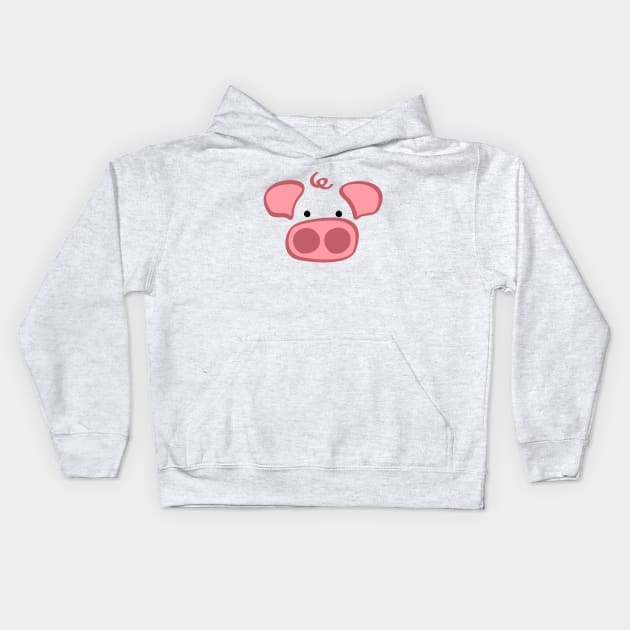 Piggy Face Kids Hoodie by soniapascual